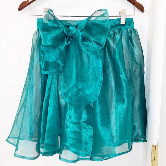 Guess Dresses & Skirts - VTG NWOT 1990s GUESS Organza Mini Skirt TURQUOISE SZ: X-Small